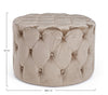 Poltrona Pouf Lorella per interno, con struttura in legno di pino e mdf da Ø60 x 42h cm