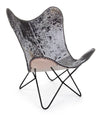 Poltrona Buffalo per interno, Struttura In Acciaio, Rivestimento Seduta In Vera Pelle 68 x 70 x 93h cm