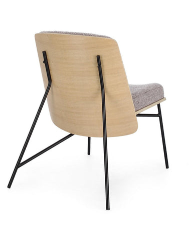Poltrona "Emerson" per interno, Struttura In Compensato 59 x 71 x 80h cm
