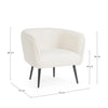 Poltrona Avril per interno, Struttura In Legno Compensato, Gambe In Acciaio Verniciato A Polvere Epossidica 76 x 70 x 68h cm