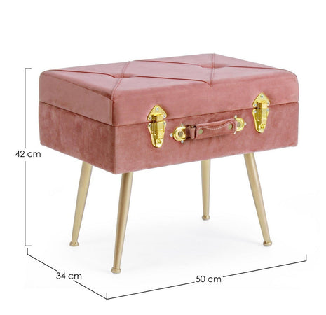 Poltrona Pouf "Polina" per interno, con struttura in mdf da 50x34x42 cm