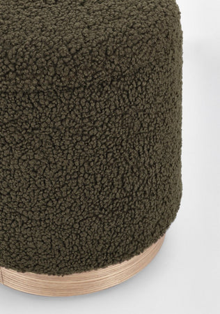 Poltrona Pouf "Zoya" per interno, con struttura In mdf e compensato Set da 2 pezzi