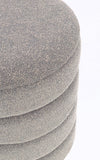 Poltrona Pouf Katernina per interno, con rivestimento effetto bouclé Set da 2 pezzi