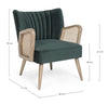 Poltrona Virna per interno, Struttura In Legno Di Pino E Compensato 64 x 71 x 79h cm