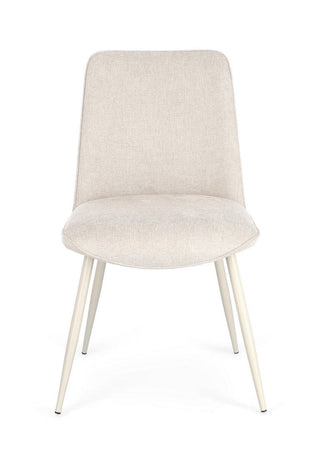 Sedia "Cora" con struttura in acciaio, per arredo interno 48 x 62 x h 84 cm