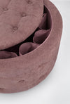 Poltrona Pouf Ernestine per interno, con struttura in legno di pino e mdf da Ø70 x 40h cm