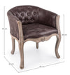 Poltrona Diva per interno, Struttura In Rubber Wood, Seduta Rivestita In Poliestere 60 x 60 x 70h cm