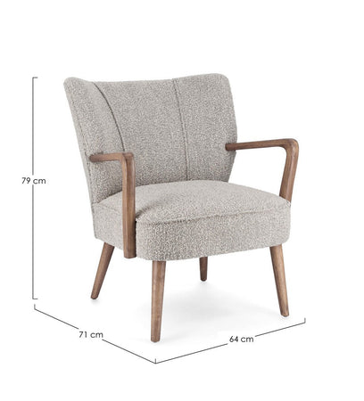 Poltrona "Moritz" per interno, Struttura In Legno Di Pino E Compensato 66.5 x 73.5 x 81.5h cm