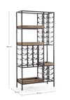 Mobile per interno Elmer porta bottiglie con struttura in acciaio, 86 x 35 x 180 cm