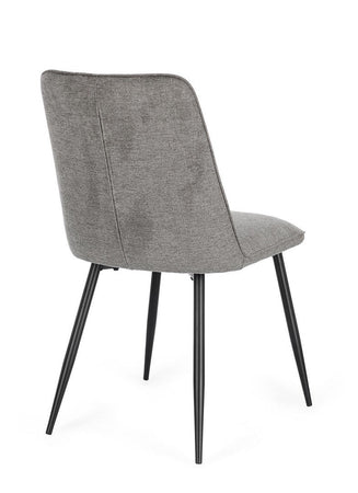 Sedia "Cora" con struttura in acciaio, per arredo interno 48 x 62 x h 84 cm