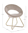 Poltrona Vanity per interno, Struttura Seduta E Schienale In Compensato 58 x 69 x 81h cm