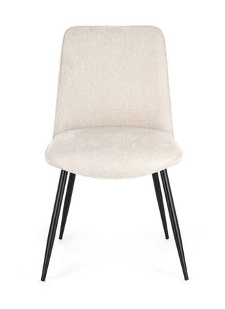 Sedia "Cora" con struttura in acciaio, per arredo interno 48 x 62 x h 84 cm