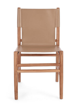 Sedia "Caroline" con legno teak, per arredo interno 48 x 58 x h 85 cm