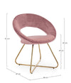 Poltrona Vanity per interno, Struttura Seduta E Schienale In Compensato 58 x 69 x 81h cm