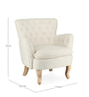 Poltrona Orlins per interno, Struttura In Legno Di Pino E Compensato, Rivestimento In Poliestere Effetto Boucle', Capitonne' 71.5 x 72.5 x 79h cm