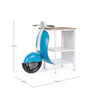 Consolle da Bar Vespa con struttura in acciaio, piano in legno, da 104 x 94 x 65 cm