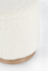 Poltrona Pouf Zoya per interno, con struttura In mdf e compensato Set da 2 pezzi