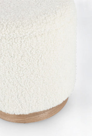 Poltrona Pouf "Zoya" per interno, con struttura In mdf e compensato Set da 2 pezzi