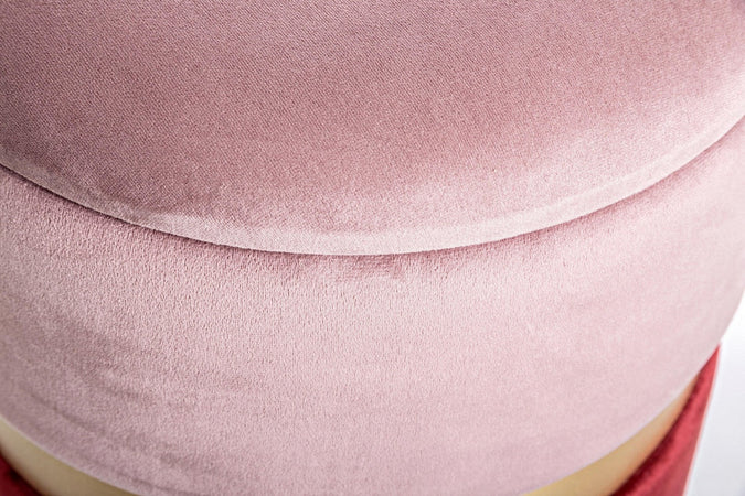 Poltrona Pouf "Pavlina" per interno, con struttura in mdf e compensato set da 2 pezzi