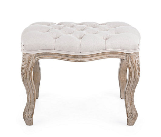 Poltrona Pouf "Diva" per interno, con struttura in rubber wood da 53x42x38cm