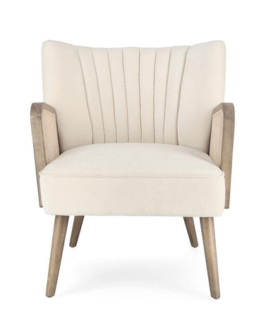 Poltrona "Virna" per interno, Struttura In Legno Di Pino E Compensato 64 x 71 x 79h cm