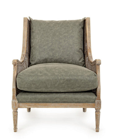 Poltrona "Carolina" per interno, Struttura In Legno Di Frassino Con Intreccio In Paglia Di Vienna 74.5 x 85 x 98h cm