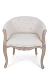 Poltrona Diva per interno, Struttura In Rubber Wood, Seduta Rivestita In Poliestere 60 x 60 x 70h cm