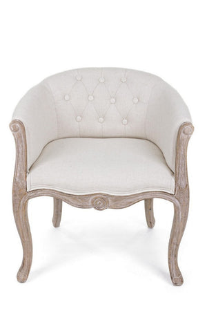 Poltrona "Diva" per interno, Struttura In Rubber Wood, Seduta Rivestita In Poliestere 60 x 60 x 70h cm