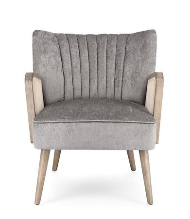 Poltrona "Virna" per interno, Struttura In Legno Di Pino E Compensato 64 x 71 x 79h cm