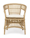 Poltrona Consuelo per interno, in Rattan Naturale con cuscino h 82 cm