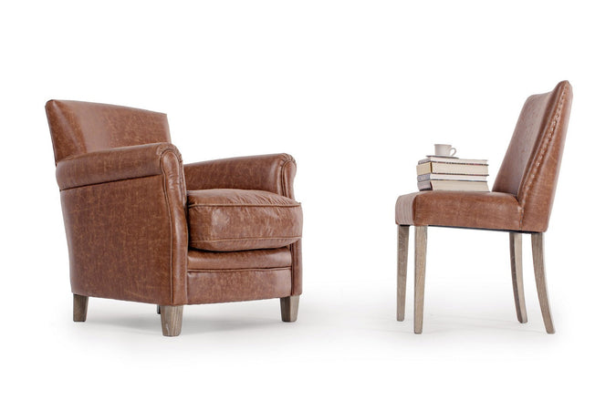 Poltrona "Nebraska" per interno, Struttura In Legno Di Quercia 75 x 83,5 x 81h cm