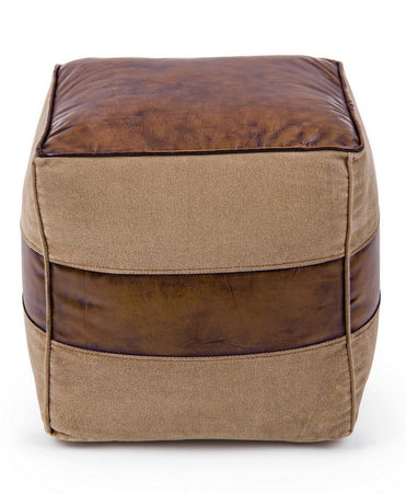 Poltrona Pouf "Charleston" per interno, con imbottitura in cotone da 40x40x40cm