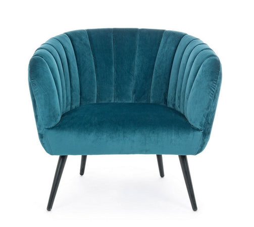 Poltrona "Avril" per interno, Struttura In Legno Compensato, Gambe In Acciaio Verniciato A Polvere Epossidica 76 x 70 x 68h cm