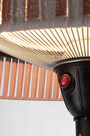 Lampada riscaldante elettrica "Holen", struttura in alluminio e acciaio per esterno, da 205 cm