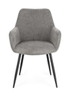 Sedia Cora con struttura in acciaio, per arredo interno con braccioli, 58 x 63 x h 85,5 cm