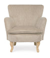 Poltrona Orlins per interno, Struttura In Legno Di Pino E Compensato, Rivestimento In Poliestere Effetto Boucle', Capitonne' 71.5 x 72.5 x 79h cm