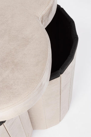 Poltrona Pouf "Jocelyn" per interno, con struttura in mdf