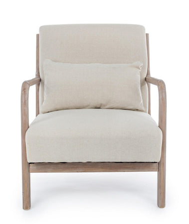 Poltrona "Ancilla" per interno, Struttura In Rubber Wood 66 x 85 x 74h cm