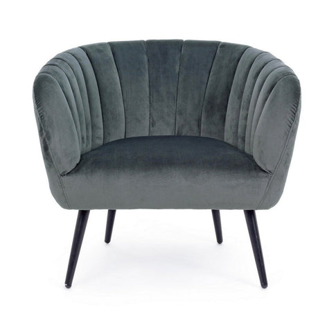 Poltrona "Avril" per interno, Struttura In Legno Compensato, Gambe In Acciaio Verniciato A Polvere Epossidica 76 x 70 x 68h cm