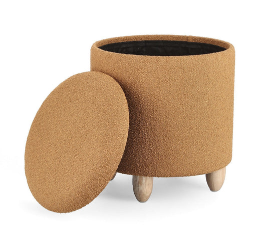Poltrona Pouf "Zena" per interno, con struttura in mdf e compensato da Ø36 x 39.5h cm