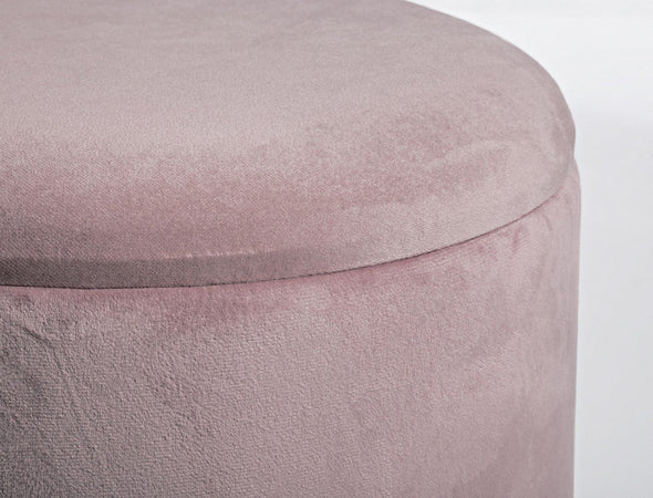 Poltrona Pouf "Polina" per interno, con struttura in mdf e compensato da Ø34.5x45h cm
