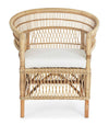 Poltrona Josefina per interno, in Rattan naturale con cuscino h 86 cm