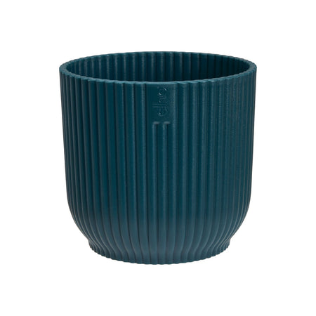 Vaso "Vibes Fold Round" in plastica riciclata, per esterno, stile moderno