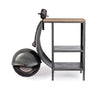 Consolle da Bar Vespa con struttura in acciaio, piano in legno, da 104 x 94 x 65 cm