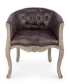 Poltrona Diva per interno, Struttura In Rubber Wood, Seduta Rivestita In Poliestere 60 x 60 x 70h cm