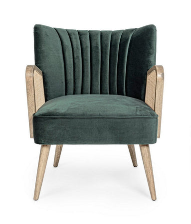 Poltrona "Virna" per interno, Struttura In Legno Di Pino E Compensato 64 x 71 x 79h cm