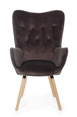 Poltrona "Juliet" per interno, Struttura In Legno 68 x 76 x 105h cm