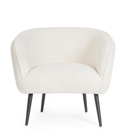 Poltrona "Avril" per interno, Struttura In Legno Compensato, Gambe In Acciaio Verniciato A Polvere Epossidica 76 x 70 x 68h cm