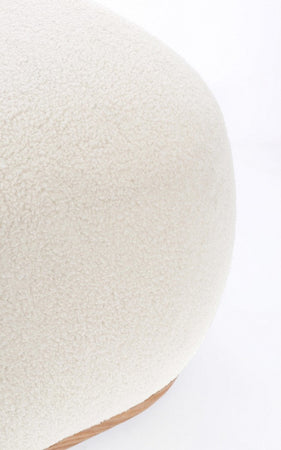 Poltrona Pouf "Miriana" per interno, con struttura in mdf da Ø68.5 x 36h cm