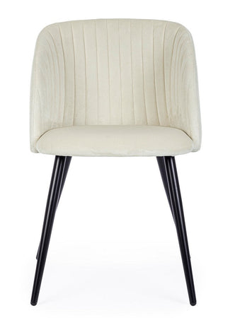 Sedia "Queen" con gambe in acciaio verniciato a polvere, per arredo interno 53 x 57 x h 81,5 cm
